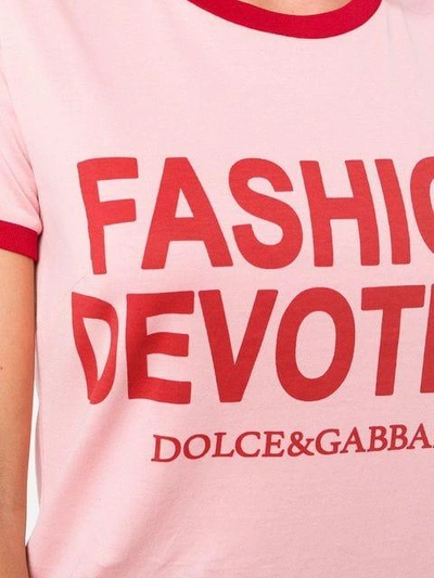 Shop Dolce & Gabbana Fashion Devotion T-shirt - Pink