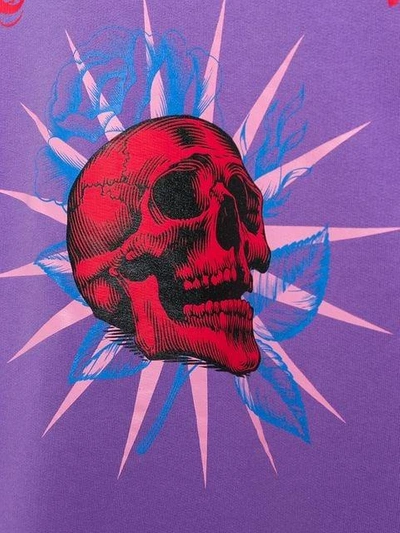 Shop Marcelo Burlon County Of Milan Skull Hoodie In Purple