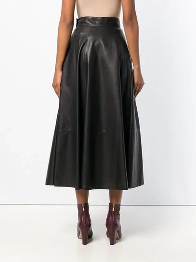 Shop Loewe High Waisted Full Skirt In Black