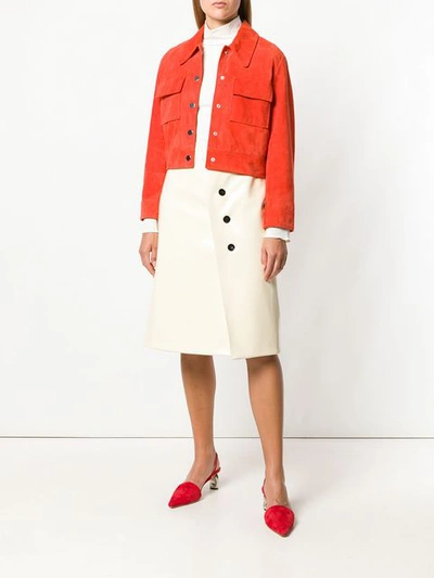 Shop Jil Sander High-waisted Wrap Skirt - White