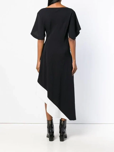 Shop Loewe Asymmetric Dress In Black