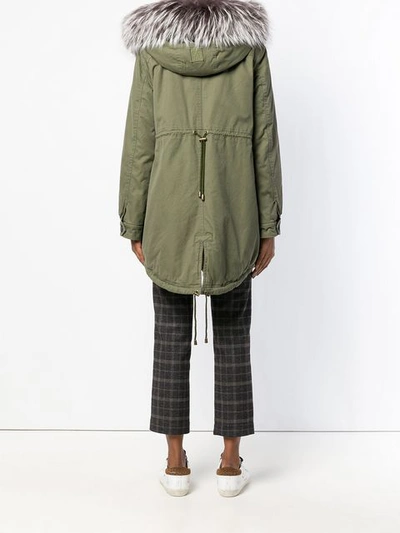 Shop Alessandra Chamonix Fur Parka - Green