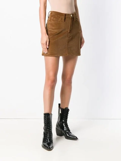 Shop Frame Corduroy Mini Skirt In Brown