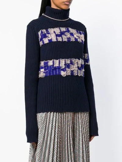 Shop Calvin Klein 205w39nyc Inside-out Effect Sweater In Blue