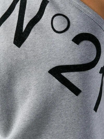 Shop N°21 Nº21 Single Sleeve Sweatshirt - Grey
