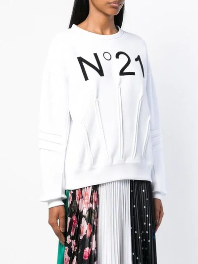 Shop N°21 Nº21 Longsleeved Sweatshirt - White