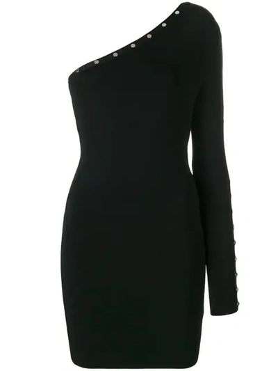 Shop Alexander Wang One-shoulder Dress In Black