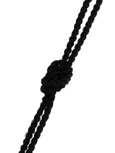 Shop Saint Laurent Tassel Wrap Necklace - Black