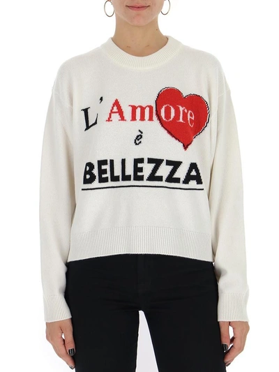 Shop Dolce & Gabbana Love Is Beauty Knit In White