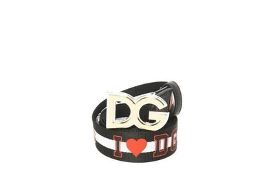 Shop Dolce & Gabbana I Love Dg Belt In Multi
