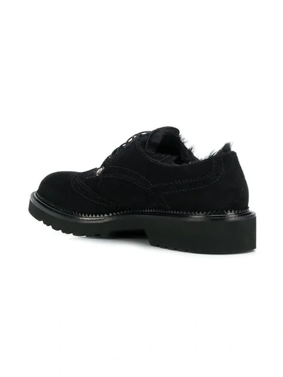 Shop Cesare Paciotti Chunky Sole Brogues - Black