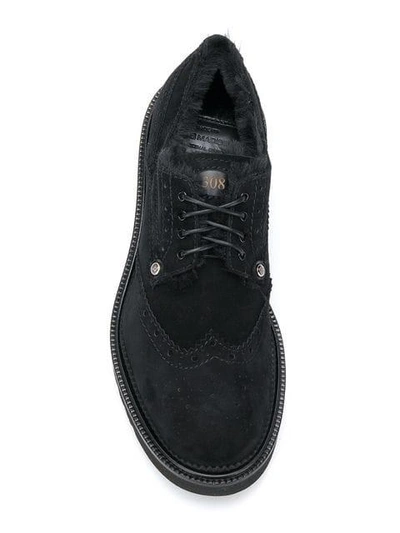 Shop Cesare Paciotti Chunky Sole Brogues - Black