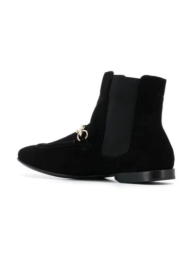 Shop Cesare Paciotti Chain Trim Boots - Black