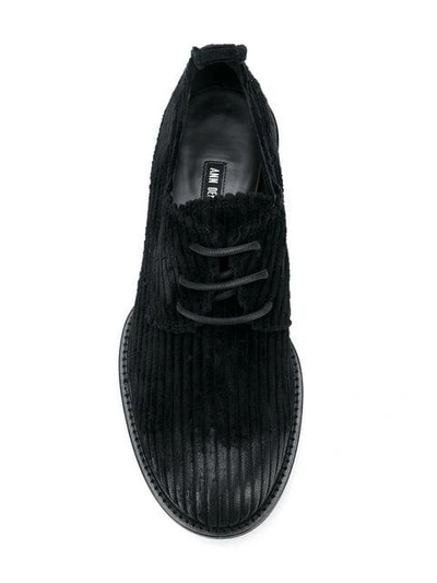 Shop Ann Demeulemeester Corduroy Lace-up Shoes In Black