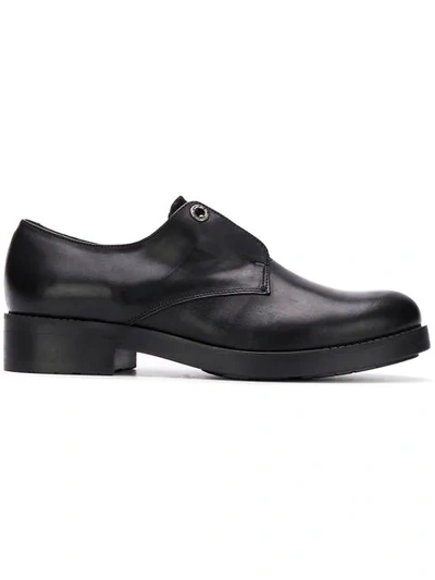 Shop Tosca Blu Slip-on Oxford Shoes In Black
