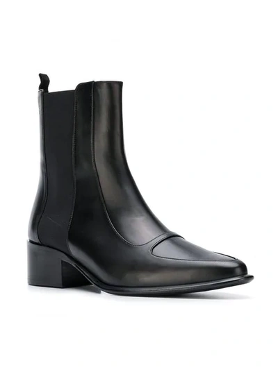 Shop Loewe Block Heel Ankle Boots In Black