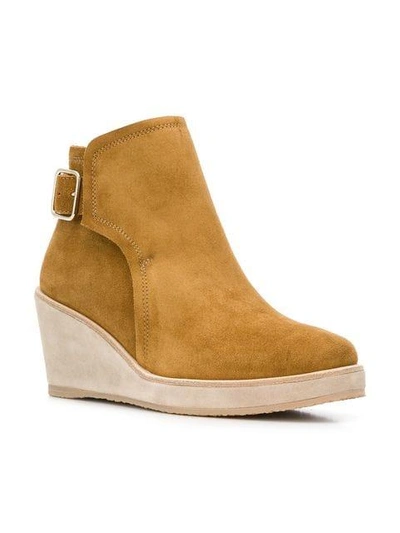 Shop A.p.c. Wedged Ankle Boots In Neutrals