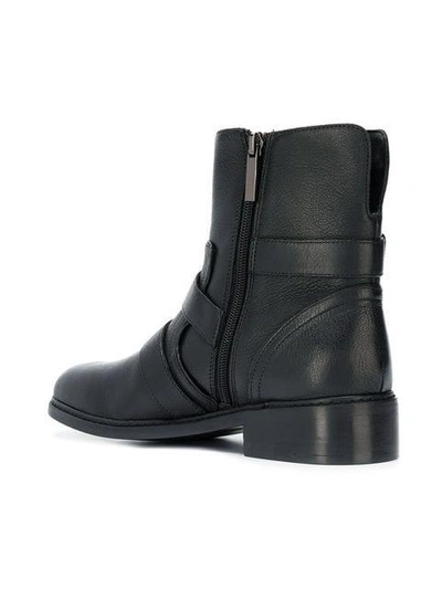 Shop Kendall + Kylie Buckled Cargo Boots In Black