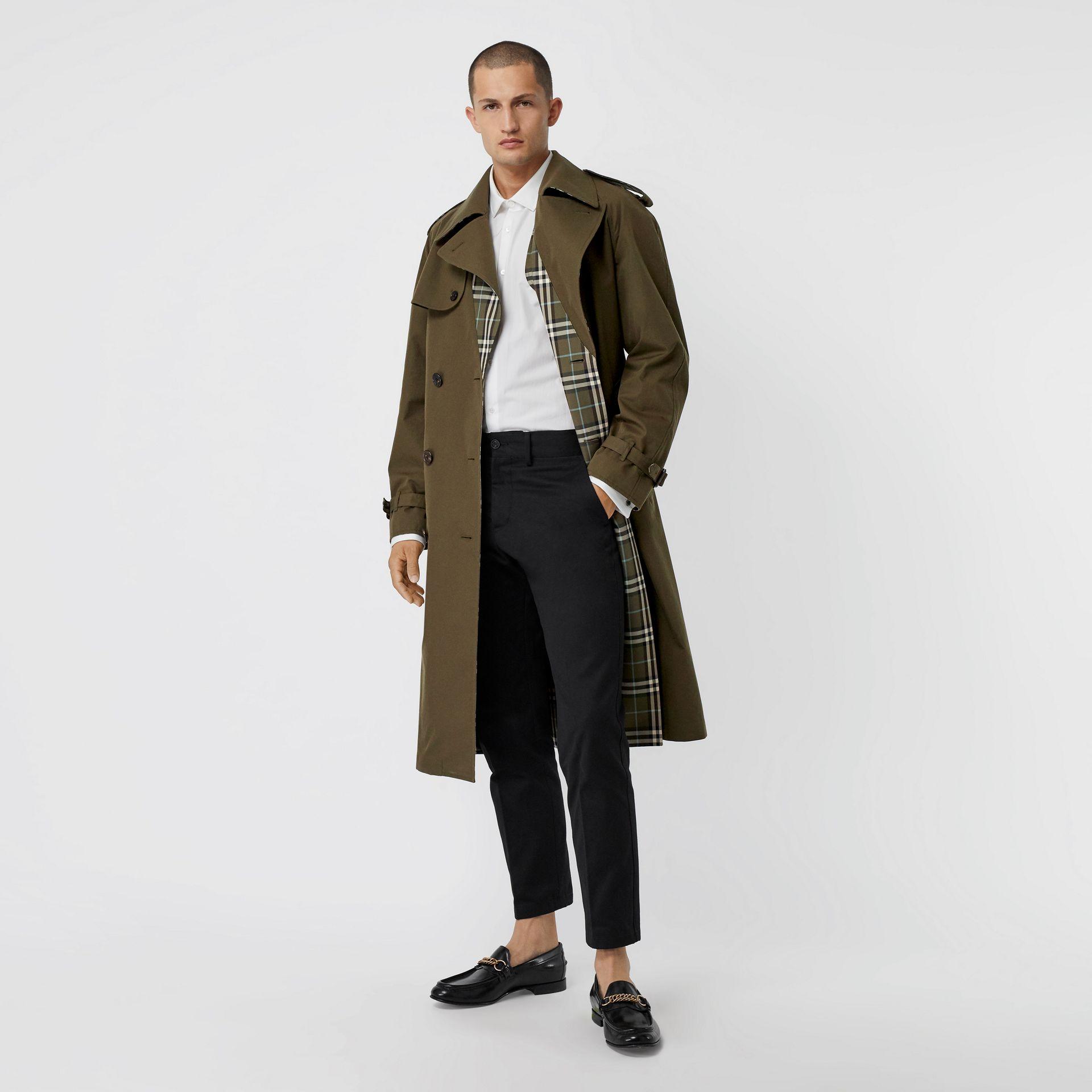 burberry olive green trench coat