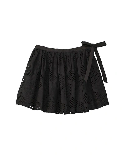 Shop Milly Minis Wrap Skirt In Black