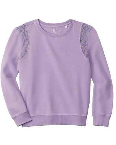 Shop Ag Lace Sweatshirt In Purple
