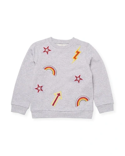 Shop Stella Mccartney Embroidered Graphic Sweatshirt In Nocolor
