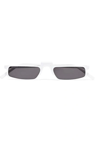 Shop Andy Wolf Muhren Square-frame Metal Sunglasses In White