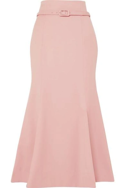 Shop Gabriela Hearst Severino Wool-blend Midi Skirt In Pink