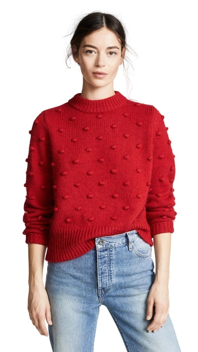 Shop Demylee Aadya Sweater In Carmine