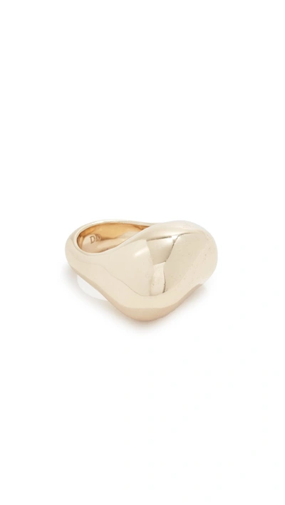 Shop Dinosaur Designs Pebble Ring In Brass