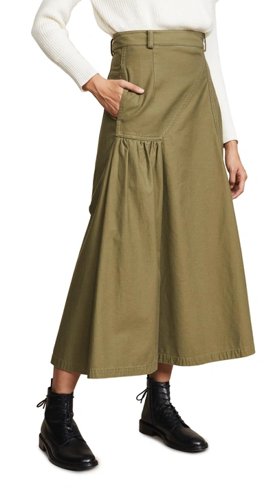 Shop 3.1 Phillip Lim / フィリップ リム Utlity Layered Maxi Skirt In Olive