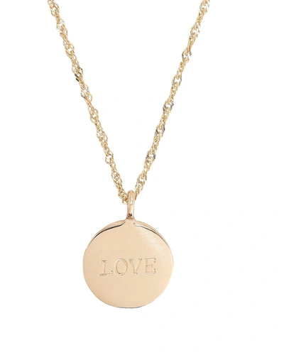 Shop Ariel Gordon Jewelry Demi Medallion Signet Necklace In Gold