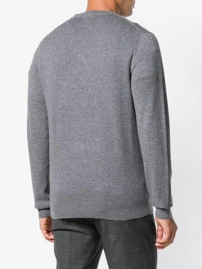 Shop Calvin Klein Plain Knit Sweater - Grey