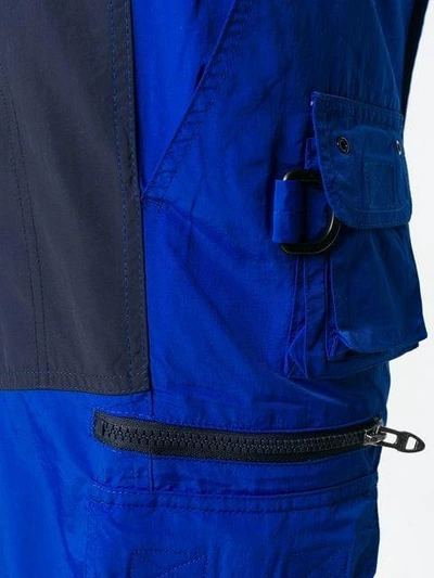 Shop Polo Ralph Lauren Hi Tech Colour-block Cargo Pants In Blue