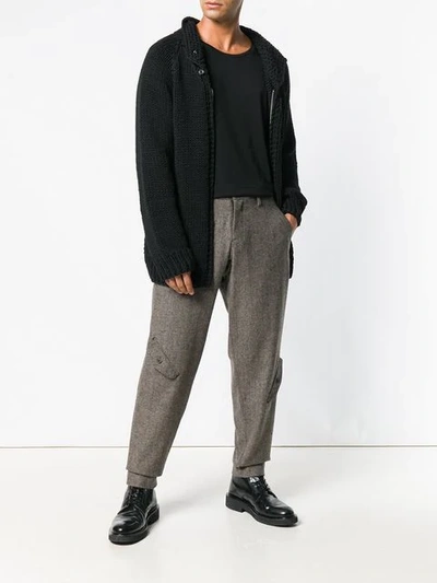 Shop Yohji Yamamoto Loose Fitted Trousers - Brown