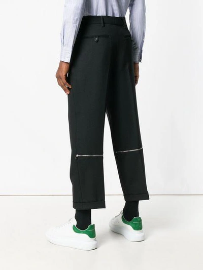 Shop Alexander Mcqueen High Waisted Tailored Trousers In Black