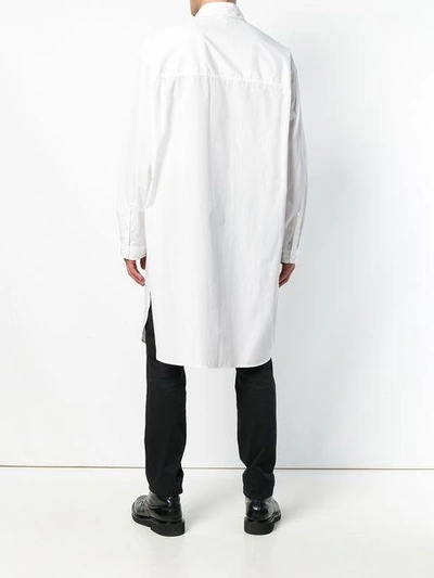 Shop Yohji Yamamoto Longline Shirt In White