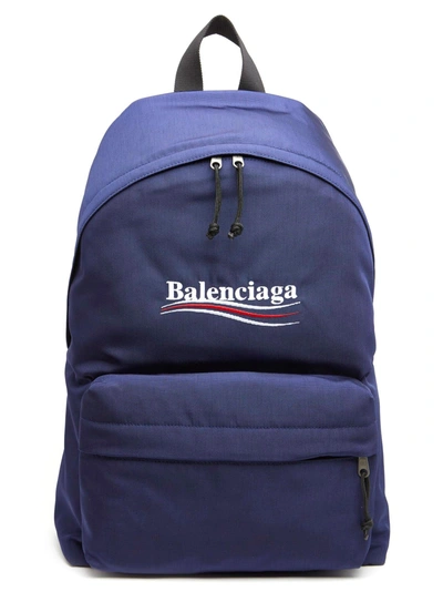 Shop Balenciaga 'explorer' Bag In Blue