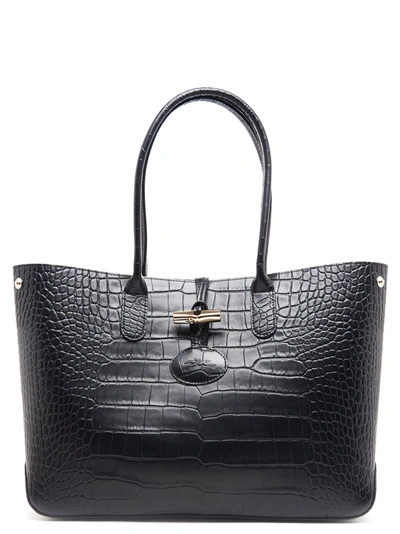Shop Longchamp 'roseau ' Bag In Black