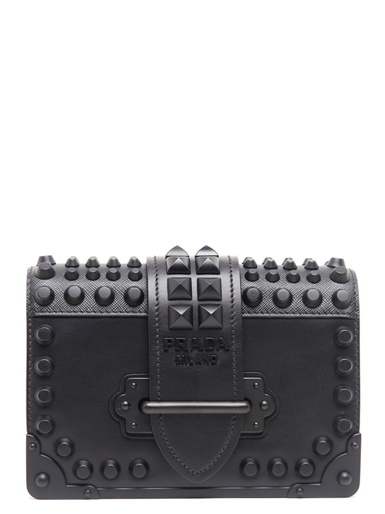 prada cahier bag black