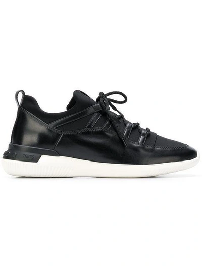 Shop Tod's Low Top Trainers In Black