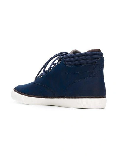Shop Lacoste Lace-up Boots In Blue
