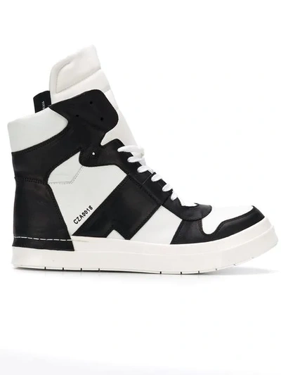 Shop Cinzia Araia Panelled Hi-top Sneakers - Black