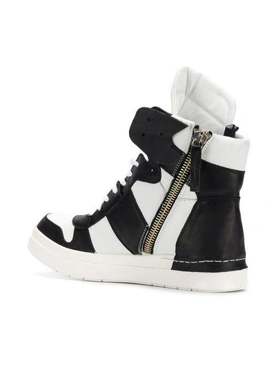 Shop Cinzia Araia Panelled Hi-top Sneakers - Black