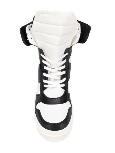 Shop Cinzia Araia Panelled Hi-top Sneakers - Black