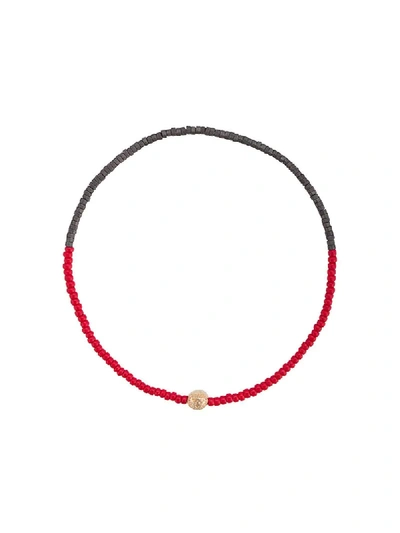 Shop Luis Morais Small All Seeing Eye Bracelet - Red