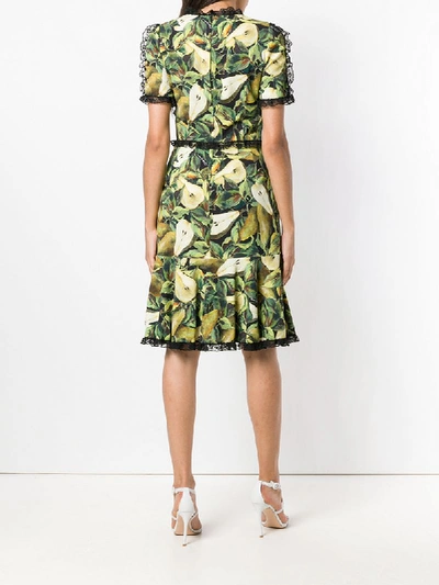 Shop Dolce & Gabbana Pear Print Dress - Green