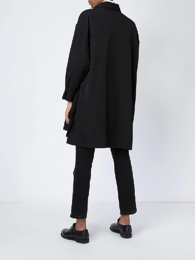Shop Yohji Yamamoto Buttoned Coat - Black