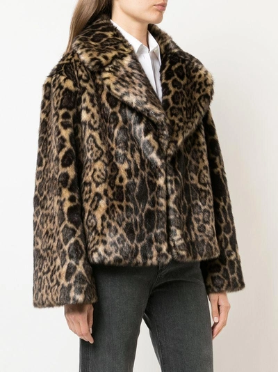 Shop Nili Lotan Leopard Print Fur Jacket - Brown