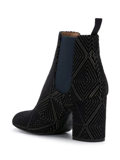 patterned ankle boots